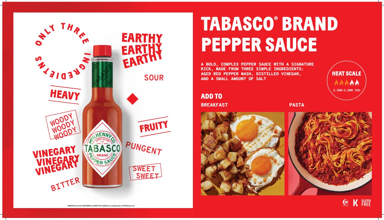 Tabasco To Go 3 x 3.7 ml Original Salsa Roja, Verde Jalapeño, Chipotle