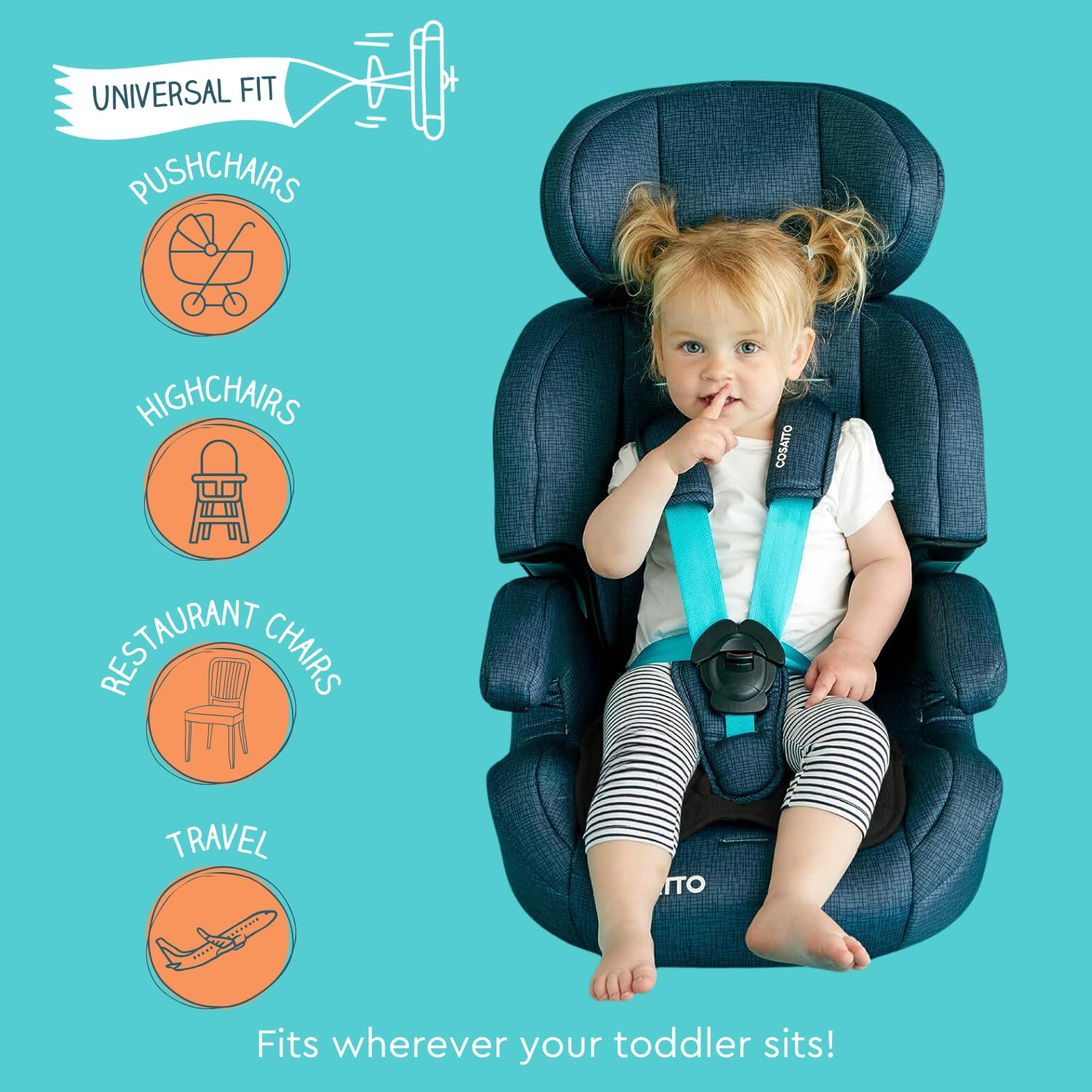 Koo-Di Oopsie Do Do Baby Car Seat Protector & Pushchair Liner - Black | Waterproof & Absorbent Seat Pad for Potty Training, Travel, Car Seat, Pushchair, Highchair & Buggy — view 6