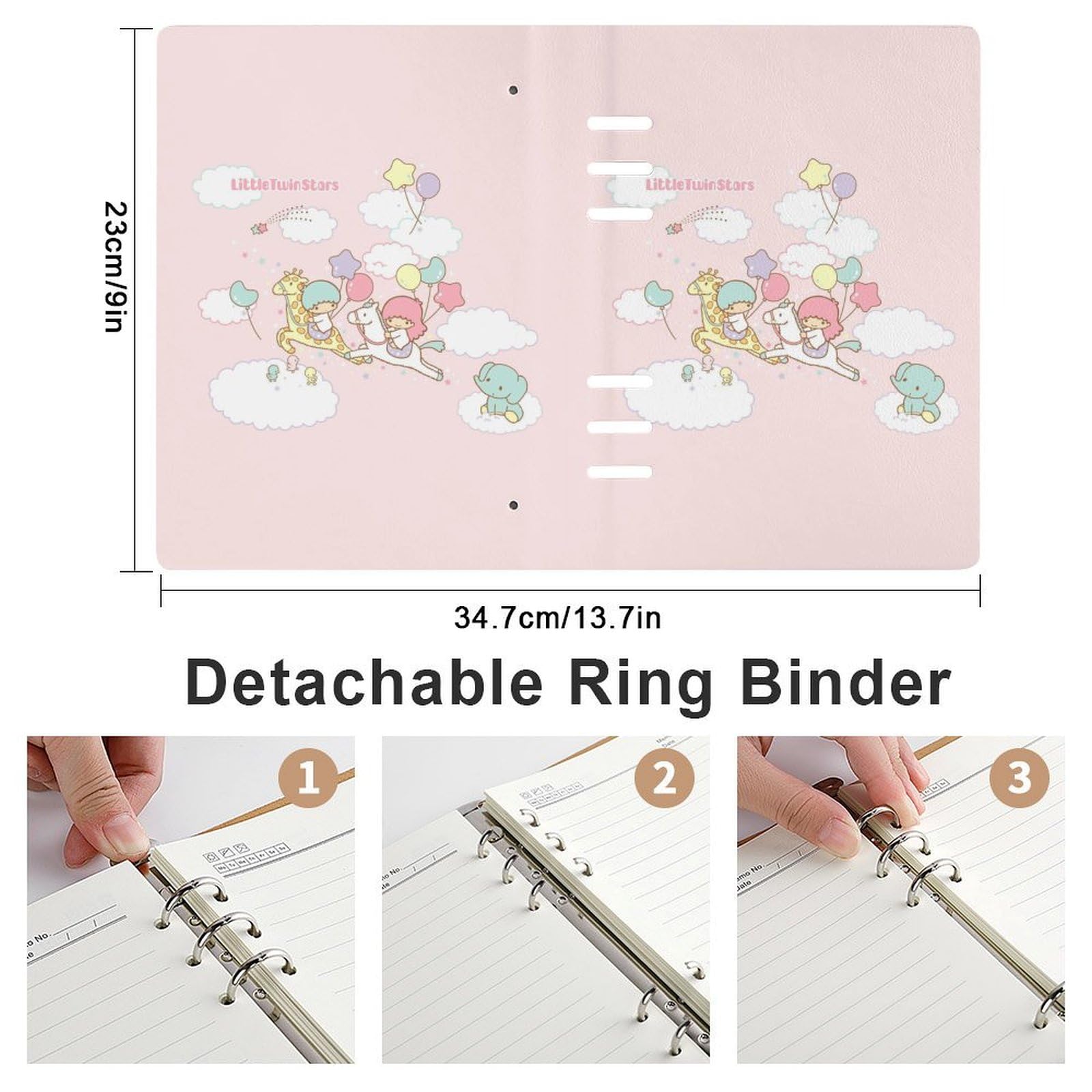 Amazon.co.jp: リトルツインスターズ キキララ システム手帳 PU ノート