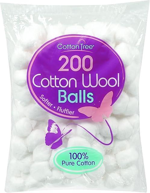 COTTON TREE® 100% Pure Cotton, Super Soft, Pack of 200
