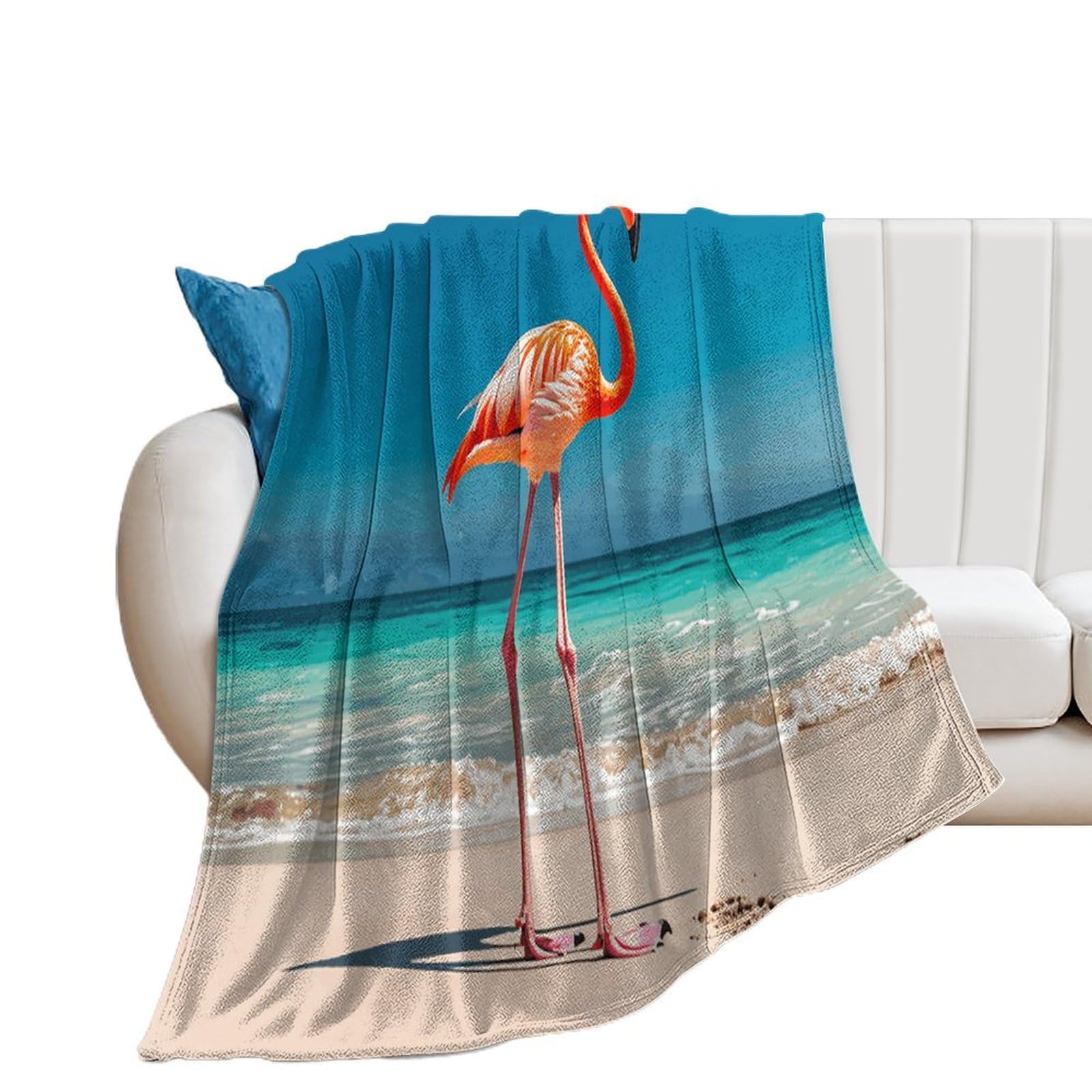 Couverture en flanelle 167x228 cm douce et chaude pour lit et canapé