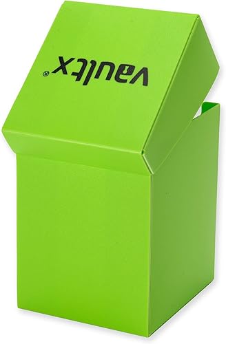 Miniatura 5 de Vault X  Caja de cubierta y 150 fundas negras para tarjetas, tamaño grande para 120-130 tarjetas con funda, tarjetero sin PVC para TCG (verde)