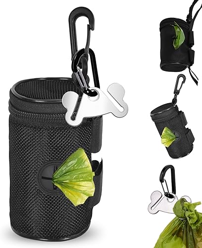 Soporte para bolsas de excremento de perro para accesorio de correa, dispensador de bolsas de basura para correa, se adapta a cualquier correa de