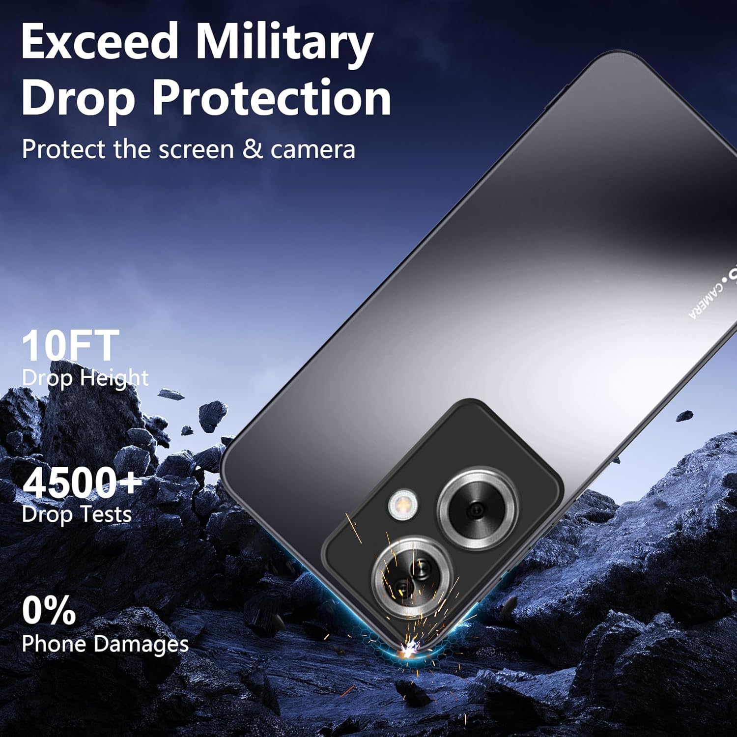 Custodia 2 In 1 Per Nokia C12 Con Pellicola In Vetro Temperato: Cover Morbida TPU Trasparente Antiurto E Protezione Schermo 9H