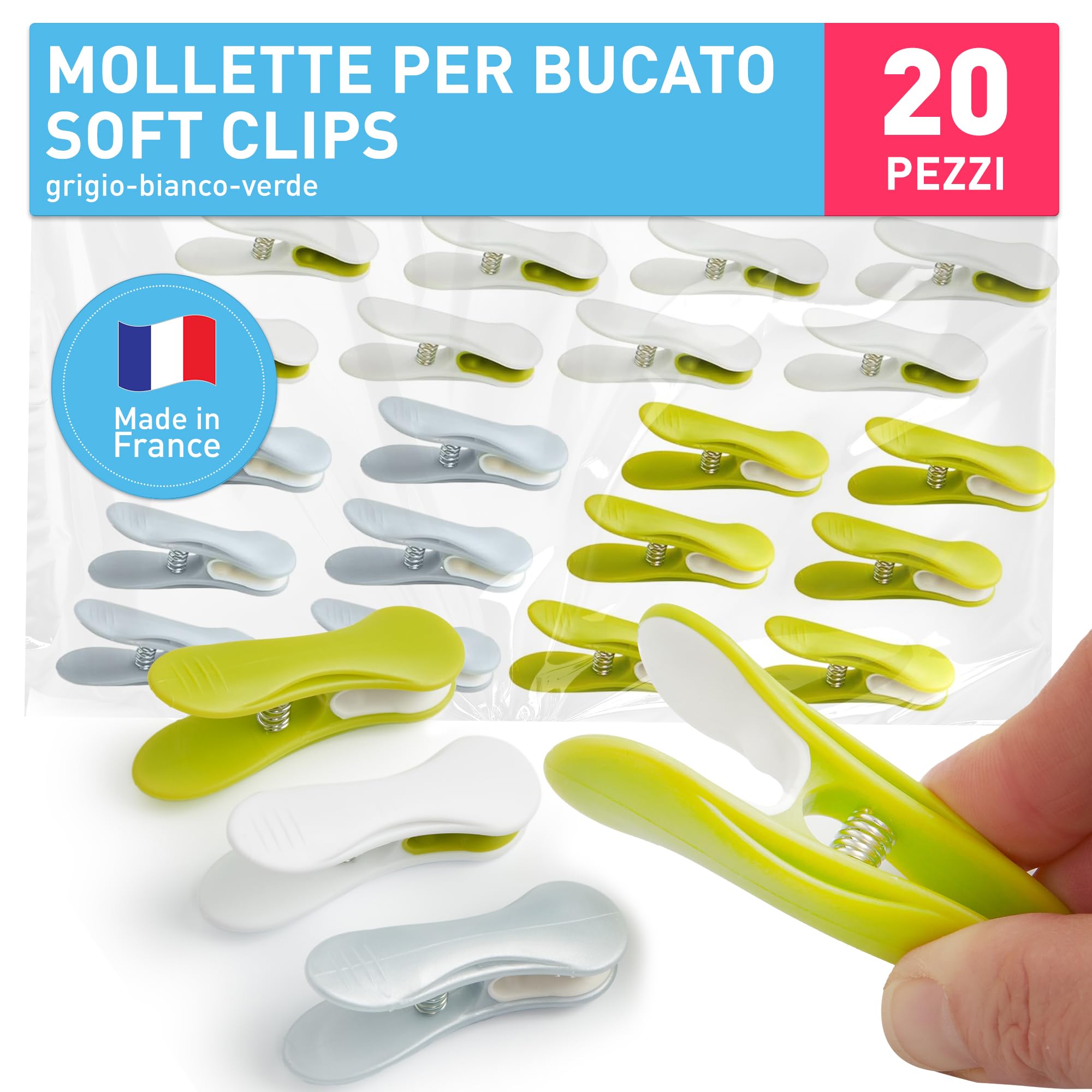 AiQInu porta mollette bucato da esterno, per riporre fino a 200 mollette, borsa per mollette da bucato per interni ed esterni(Grigio