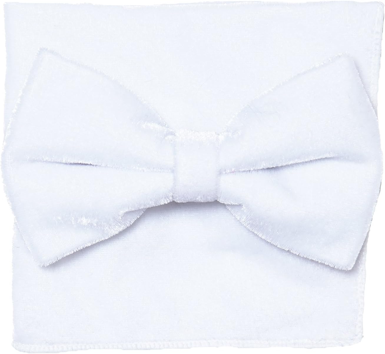 Vesuvio Napoli Bow Tie Handkerchief Set VELVET Fabric Solid Colors BowTie Hanky Pocket Square