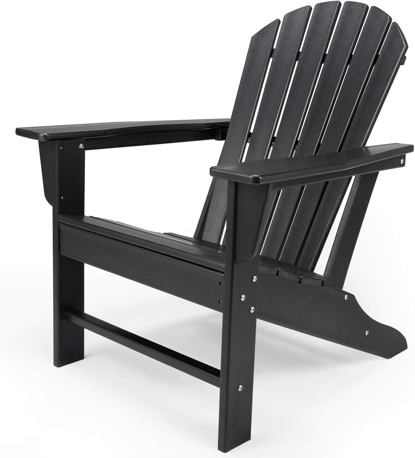 TRYZS Adirondack Chair, Oversized Patio Chair, Outdoor Lounger Lawn Chair, All-Weather| Fade-Resistant| Waterproof| Easy Maintenance, Perfect for Outdoor, Porch, Deck, Garden, and Lawn, Charcoal Black : Patio, Lawn & Garden