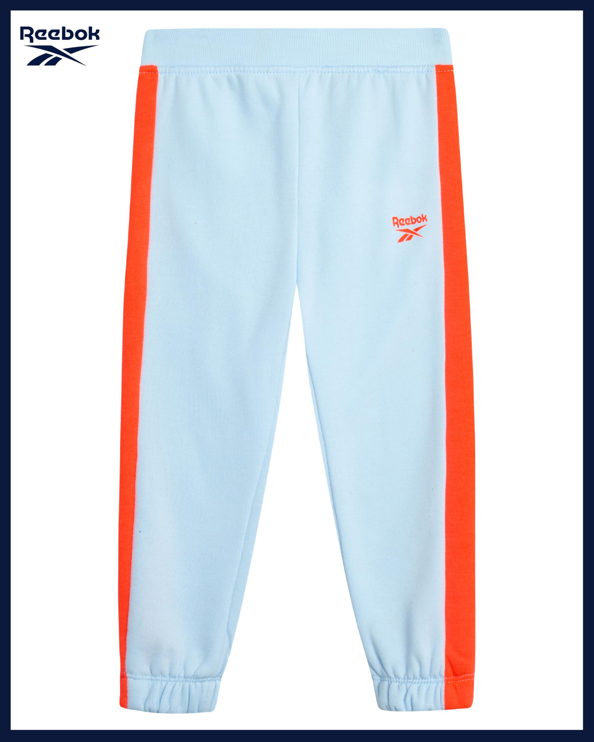 Reebok - Felpa e pantaloni della tuta in pile ad alte prestazioni 2 pezzi per ragazze, abbigliamento sportivo per bambini/ragazze, 2T-6X
