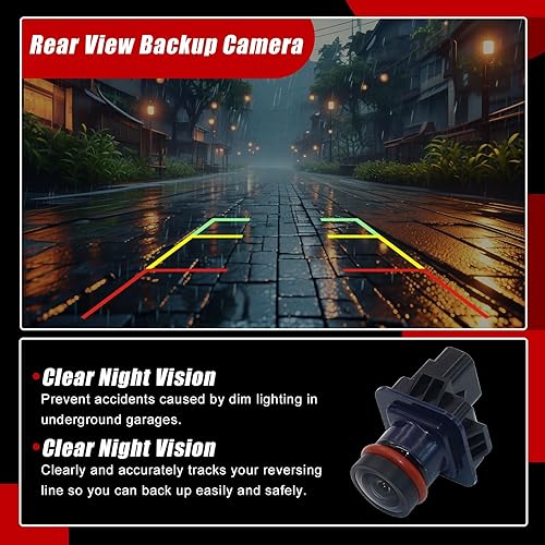 Miniatura 3 de SecosAutoparts Cámara de respaldo de visión trasera FC3Z19G490B FC3Z19G490A compatible con Ford F250 F350 F450 F550 Super Duty 2015 2016 Reemplazo #