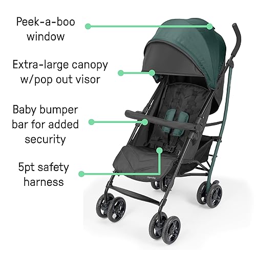 Miniatura 3 de Ingenuity 3Dlite Jewel Convenience - Cochecito plegable ligero con compatibilidad con asiento de automóvil, toldo extragrande y almacenamiento