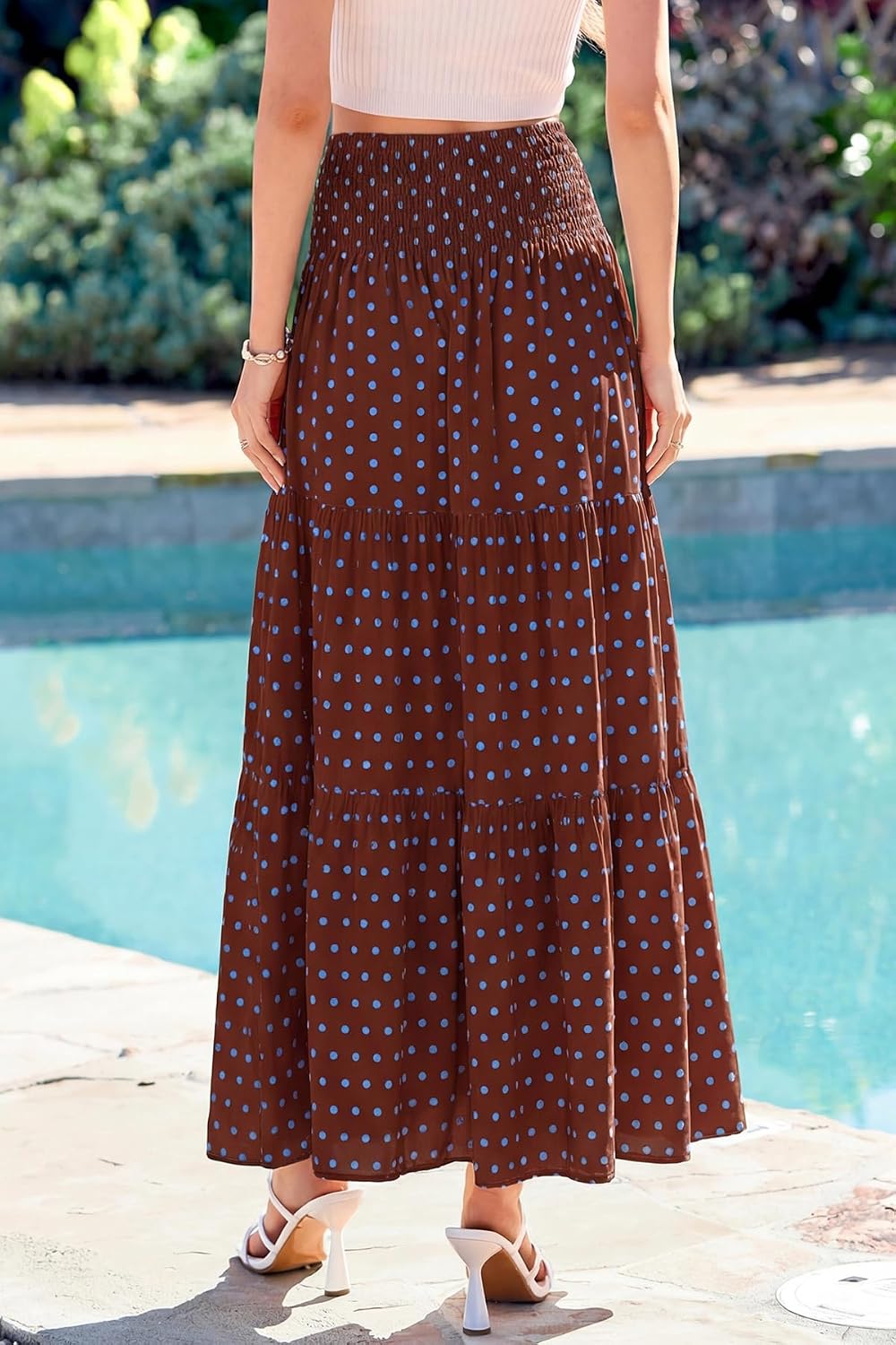 CFLONGE Summer Maxi Skirts for Women 2026 Fashion Boho Long Skirt Trendy Floral High Waist A Line Beach Skirt Vacation Outfit thumbnail