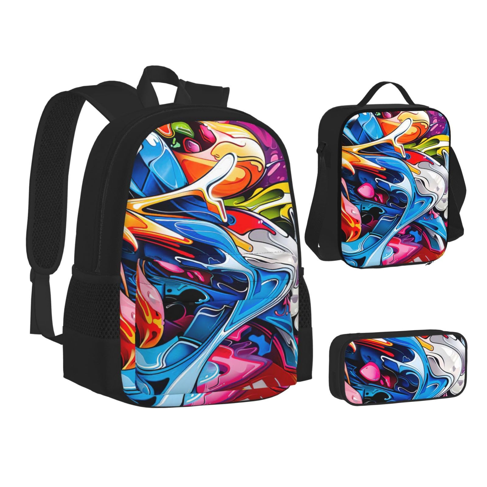 Plecak torba na lunch piórnik 3-częściowy zestaw pakiet do nauki