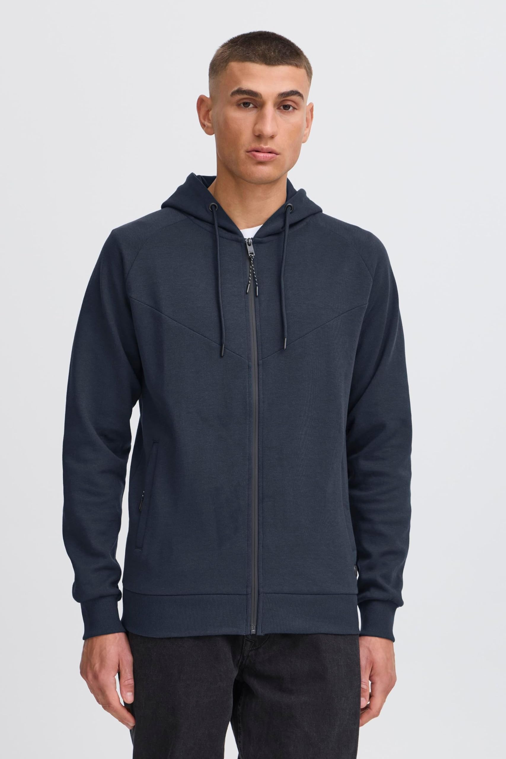 !Solid SDGelbert Homme Veste en Sweat Veste à Capuche Hoodie avec Capuche Poches en Biais Mélange de Coton Regular Fit
