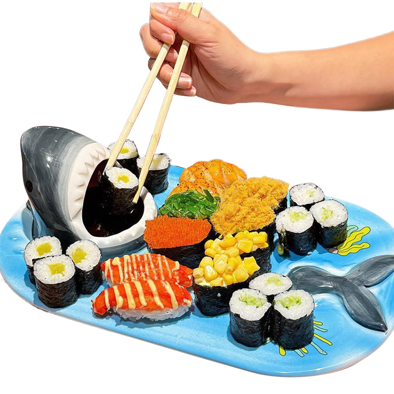 Assiette Sushi Requin Vaisselle Résistante aux Températures Élevées