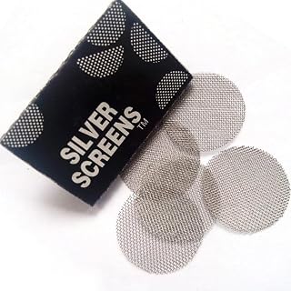 Molyveva Stainless Steel Screens Pipe Screens Smoking Pipe Screen Filters 100Pcs, Water Pipe Metal Filters (3/4 Inch)