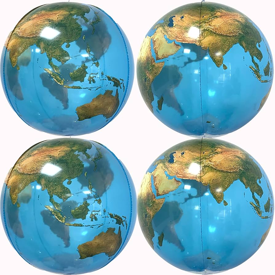 Amazon.co.jp: Big Mylar 地球儀風船 地球の日用 デコレーション
