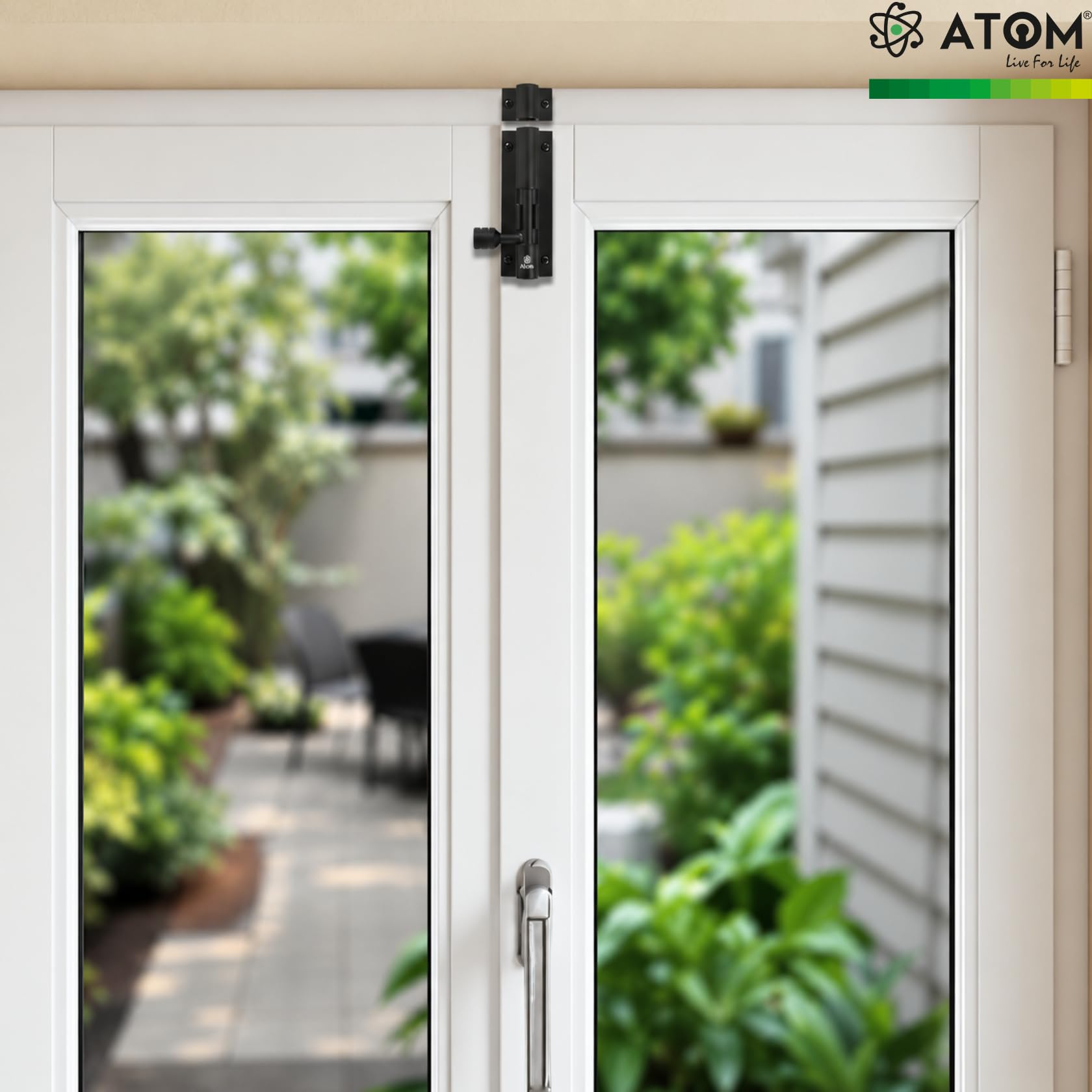 Atom 4 Inch Tower Bolt - Black Matt Finish -4 Atom 4 Inch Tower Bolt - Black Matt Finish -4