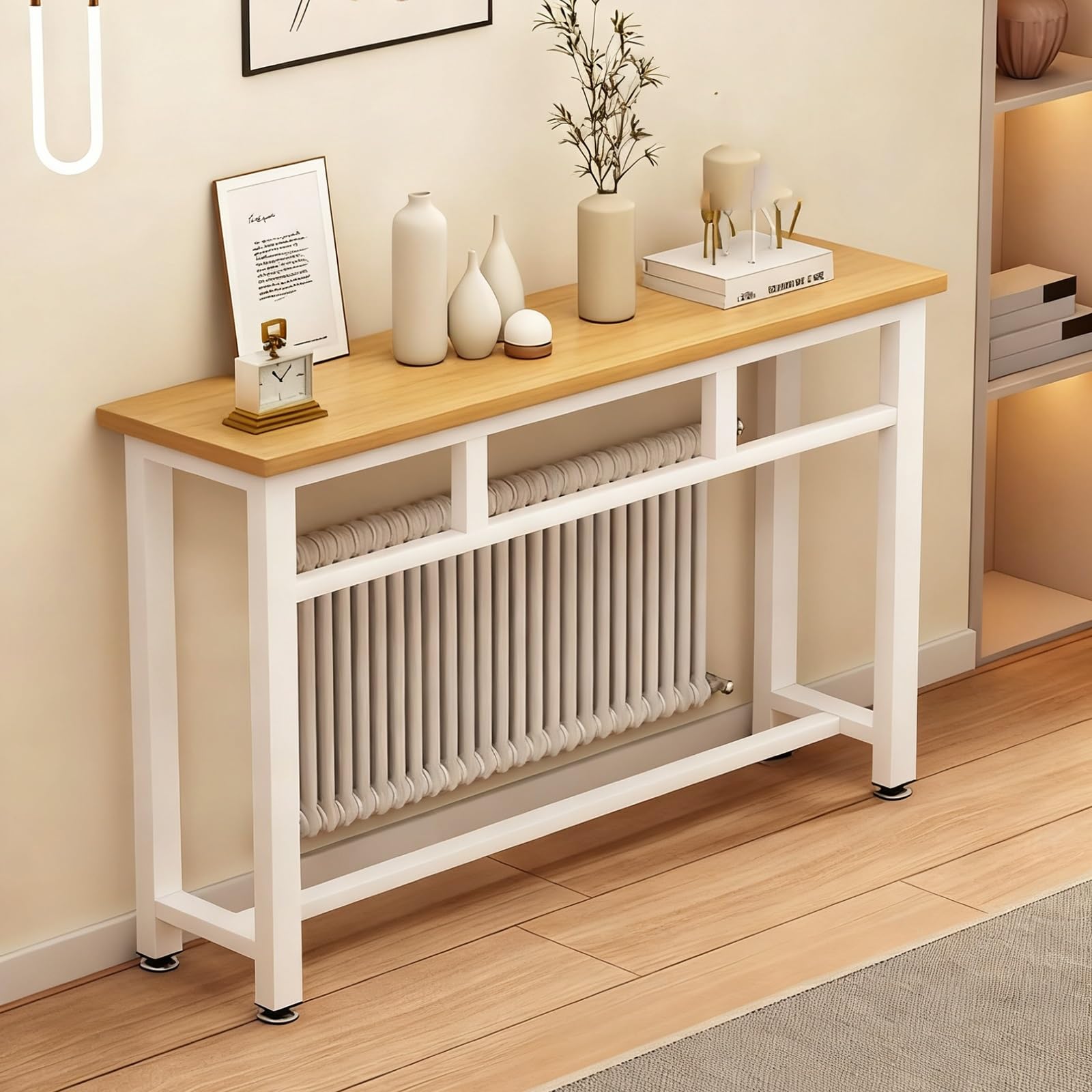 JNTFNE Over Radiator Shelf - Modern Narrow Floating Table for Hallway or Foyer Stylish Home Décor Solution