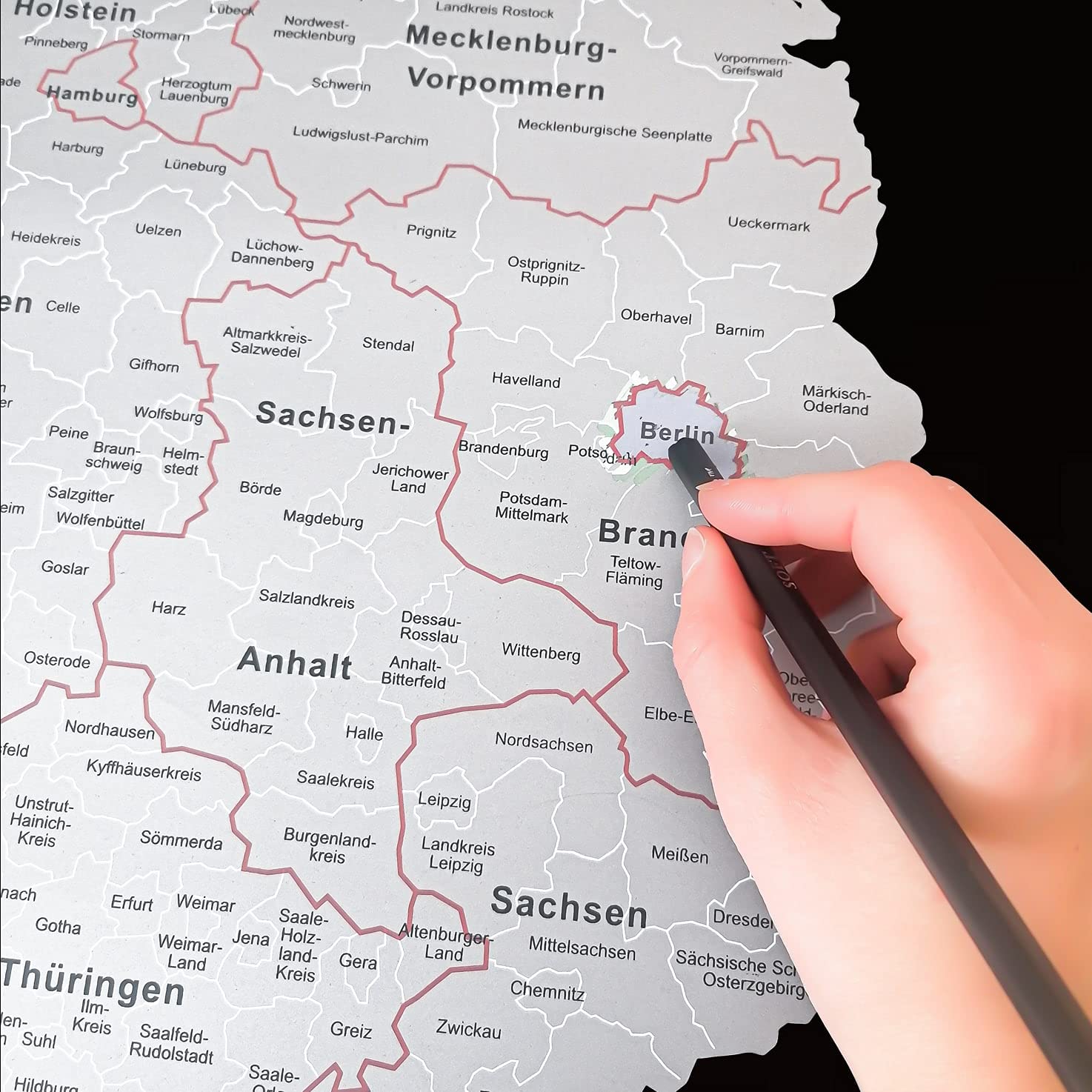 Scratch Rubbelkarte Deutschland: Scratchkarte, Rubbelkarte Deutschland. Einfach freirubbeln, wo man schon gewesen ist, auch sehr schön als ... - und Urlaubsziele in Deutchland frei