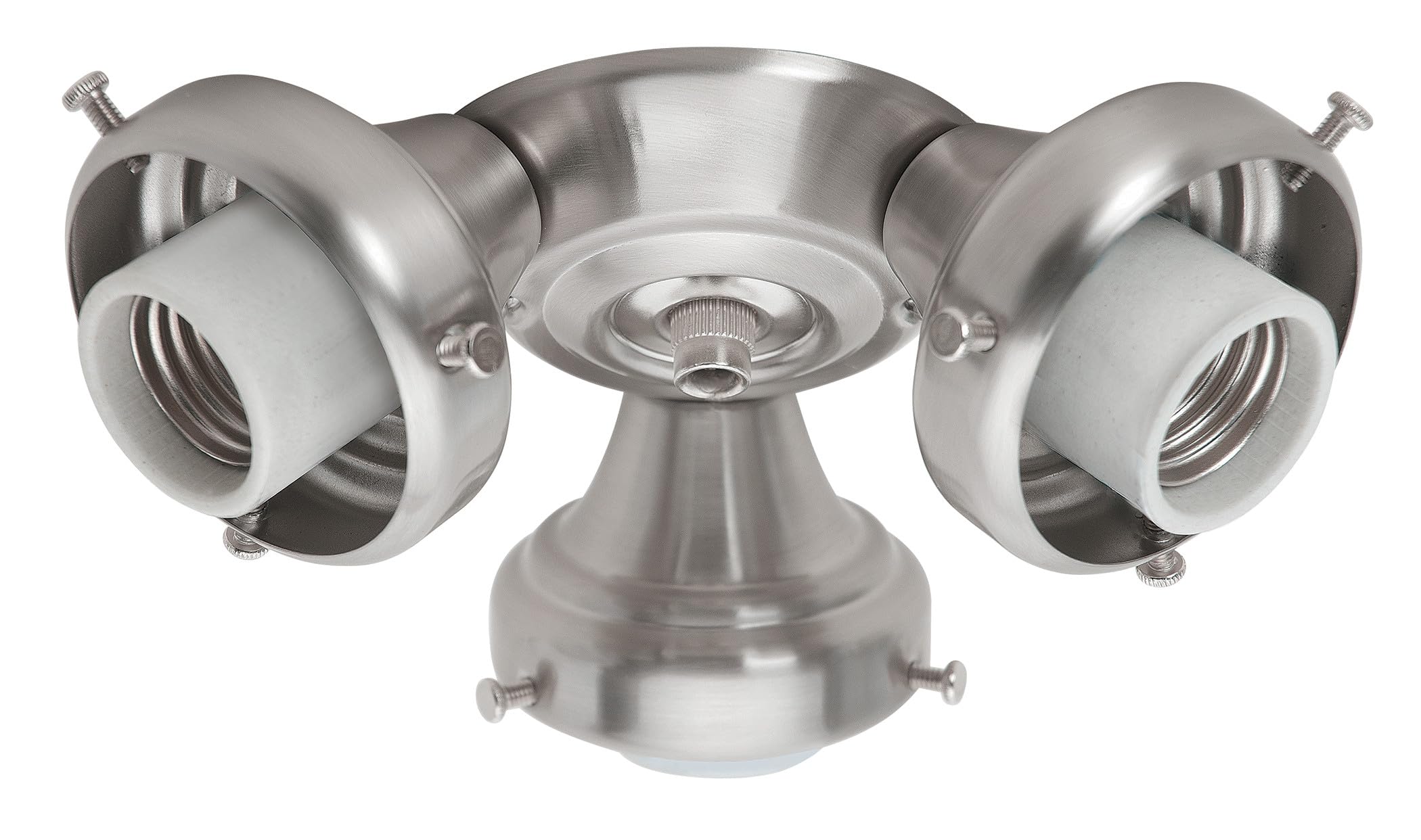 Hunter Three Light Nickel Fitter for Ceiling Fan, Brushed Nickel