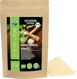 Alpi Nature Rafano in Polvere BIO 250g, Radice di Rafano bio Macinata per Cucina