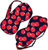 ICON SILK 100% Pure Silk Sleeping Mask Eye Tape (Cherry Pattern)