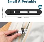 Câblodistribution en silicone, 30 Pièces Tideur de cordon élastique amovible avec clip de verrouillage Polyvalent Gestionnaire de fil réglable pour la cuisine de bureau à domicile (Noir)