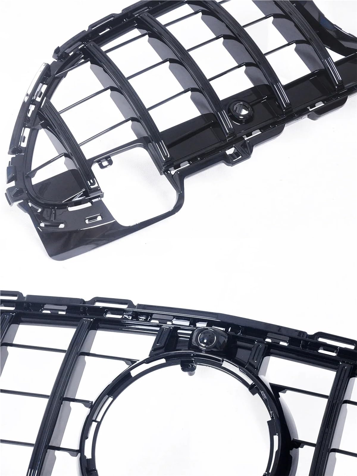 Pasuje do Mercedesa Benz Klasy C W206 Maska samochodu Grill GT Grille Fit C180 C200 C300 C350 AMG Brs Style Grill 2022+ Część samochodowa(GT Black Color)