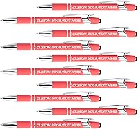 Vista 96 de 10 bolígrafos personalizados a granel, bolígrafo personalizado, bolígrafo grabado con nombre, logotipo, lápiz capacitivo para pantallas táctiles, a