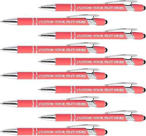 Vista 134 de 10 Pcs Personalized Pens Bulk Custom Ballpoint Pen, Engraved Pen with Name Logo Text Stylus Pens for Touch Screens Bulk-for Businesses, Office