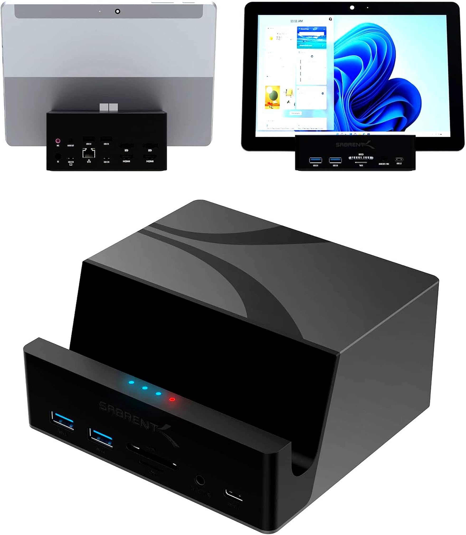 USB-C Universal Laptop Docking Station, Dual Monitor Displaylink Dock for Laptops, Ultrabooks, Chromebooks, MacBooks, iPads, Tablets & Smartphones (DS-UICA)