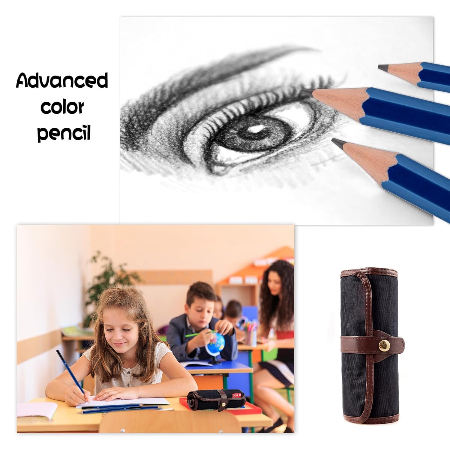Corslet Kunststifte, 29 Stück und Gravur mit Radiergummi für Kinder, Erwachsene, Anfänger, professionelles Skizzierset, Kunst, Graphit, Kohlestift, Mischstumpf, Zeichnungs-Set, Schattierungsstifte-Set