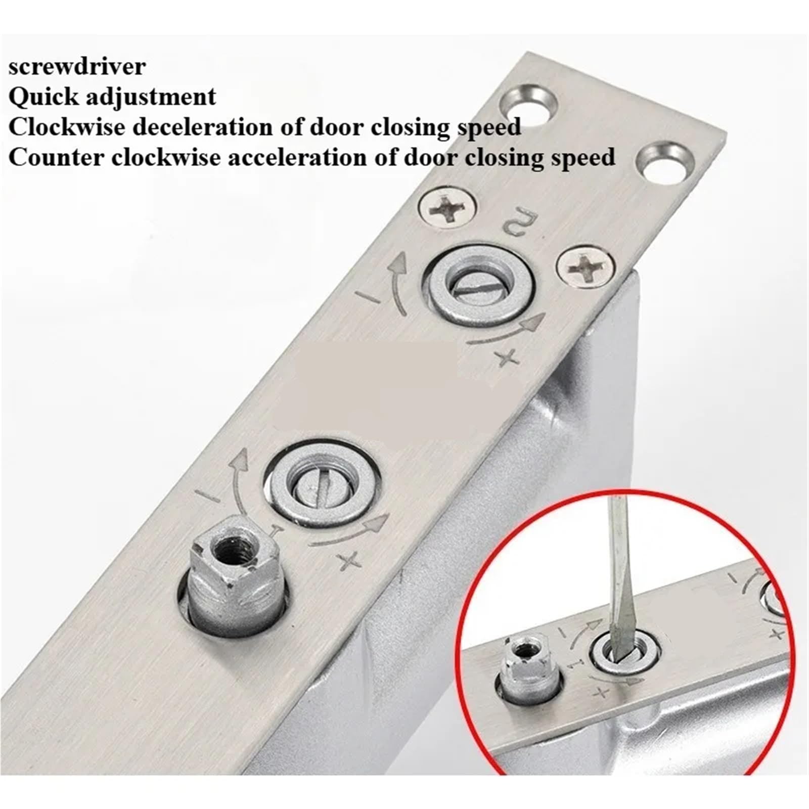 2 pz Nascosta Invisibile Chiudiporta Porta Chiusura Automatica Buffer Idraulico Hotel Casa A Scomparsa Per Porte(Silver 1)