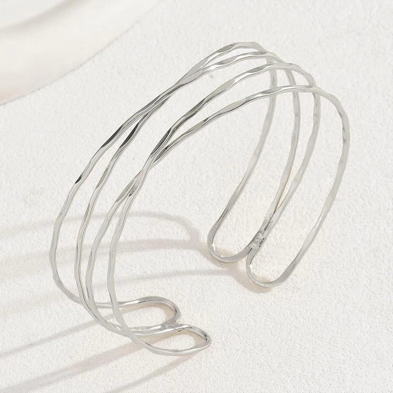 Aonklot Arm Cuff Layered Bracelet Adjustable Upper Arm Cuff Bangle Gold Jewelry Gifts for Women Boho Summer Beach Essentials - Image 6