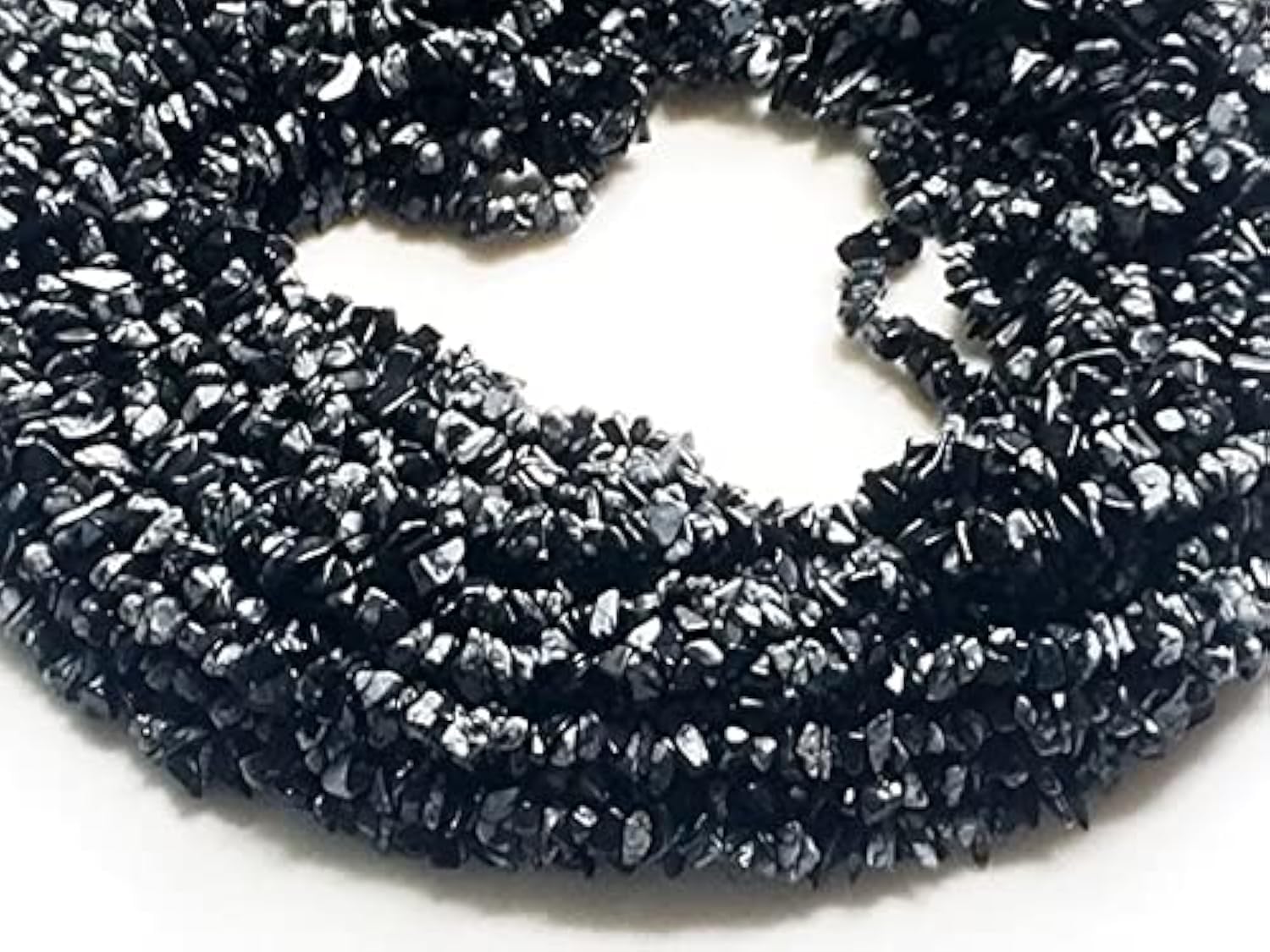 Perles de snowflake obsidian naturelles 4-6mm pour confectionner un cadeau