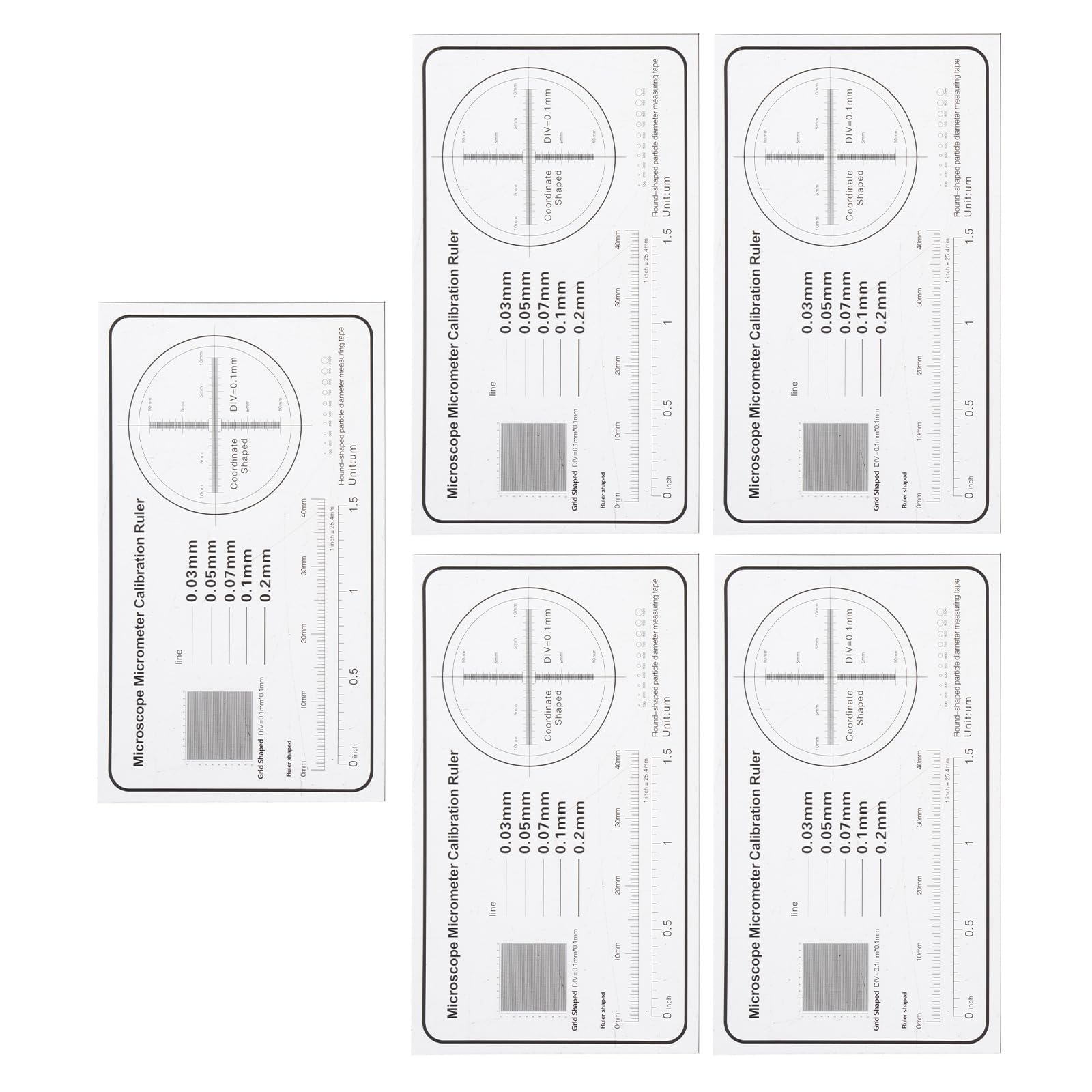 Qcbuegof A Precisions 0.1Mm Microscope Measuring Scale Clear Film For Ccurate Calibration In Laboratory Pplications Microscope Micrometer Calibration Ruler Film
