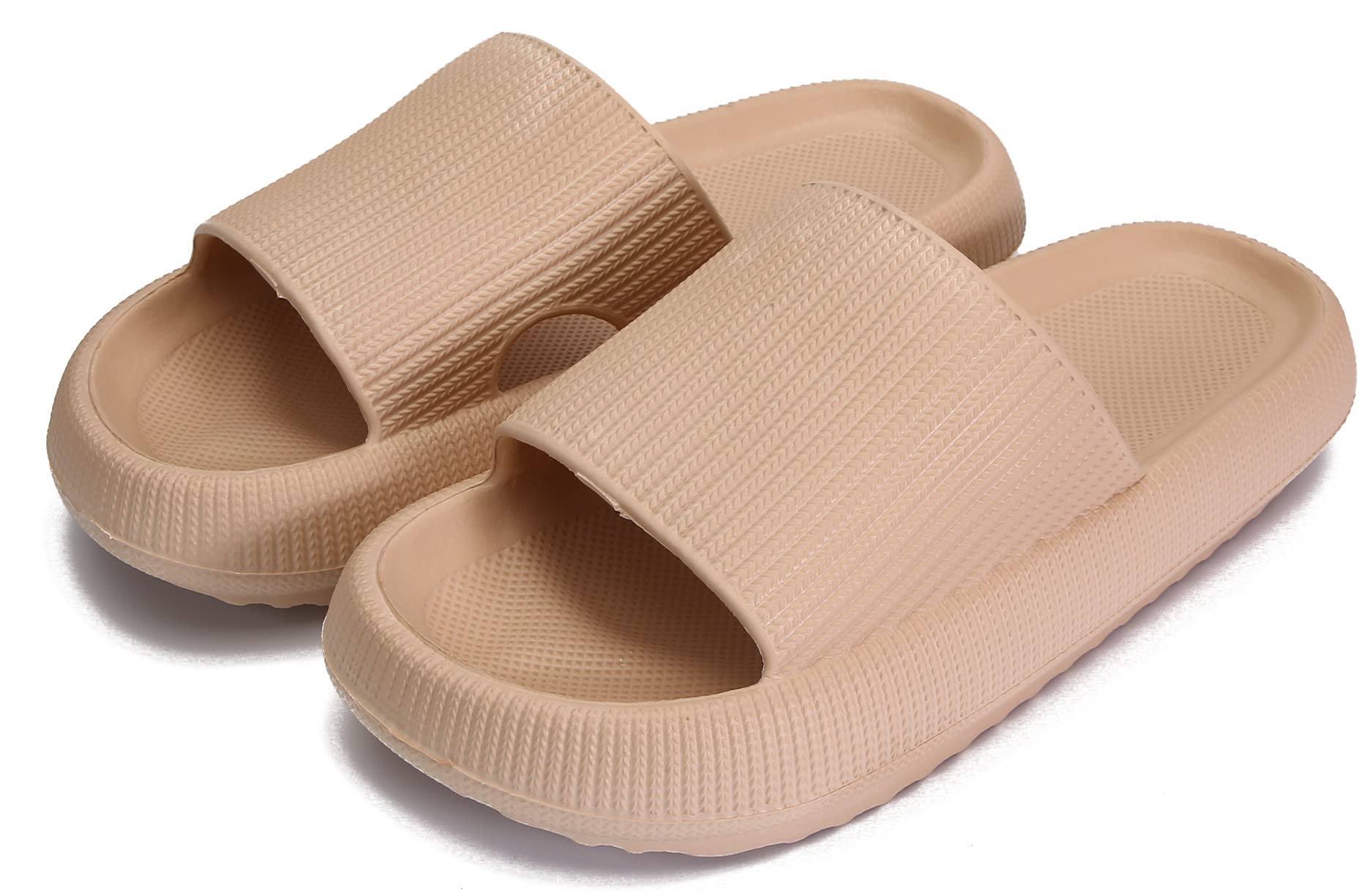 Sharllen Cloud Slides for Boys &amp; Girls - Non-Slip House Slippers for Kids - Beach Slide Sandals in Black, White &amp; Beige