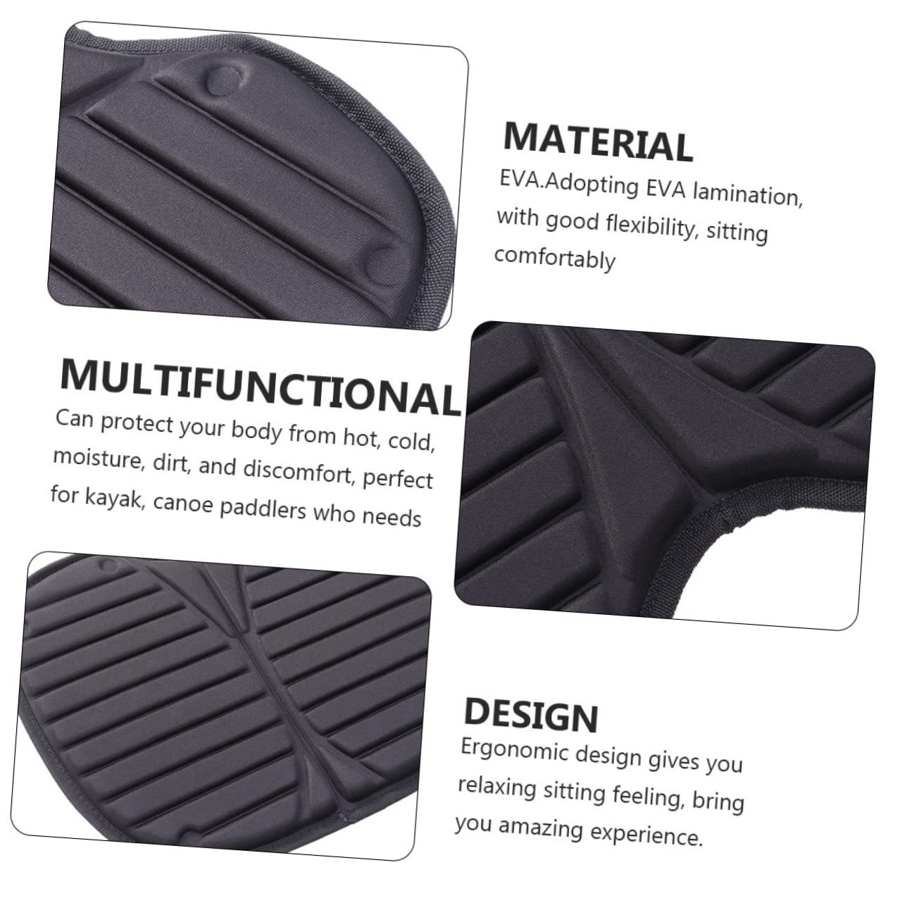 Kisangel 2stücke Kajaksitzkissen Sitzpolster Für Kajak Und Kanufahren Ergonomisches Design Tragbar Weich Bequem Und Rutschfest Für Outdoor-aktivitäten Inklusive Kunststoffschrauben