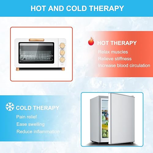 Miniatura 6 de Bolsa de hielo para cuello y hombros para aliviar el dolor, envoltura de gel reutilizable extra grande para caliente y frío, terapia para manguito