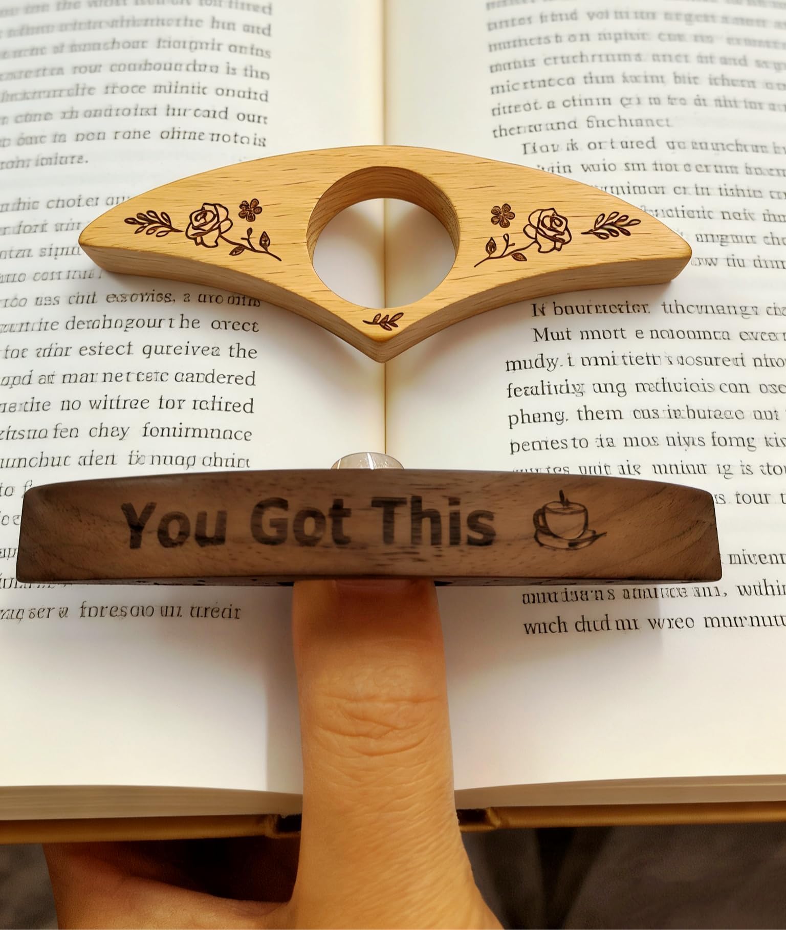 Buchseitenhalter, handgefertigtes Walnussholz-Lesezeichen, Holz-Seitenhalter zum Lesen, Geschenke für Buchliebhaber zum Geburtstag, Schulabschluss, 2 Stück