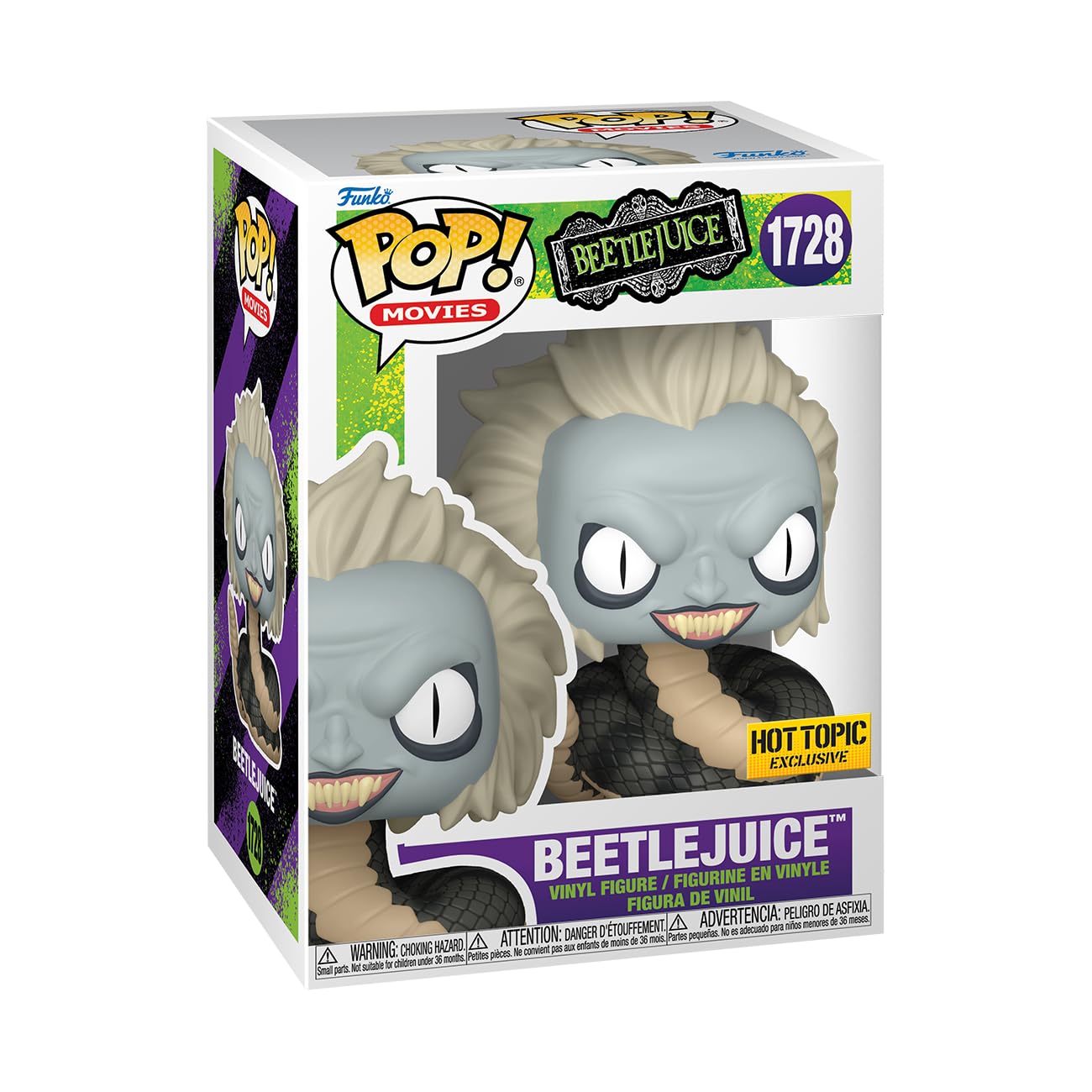 Funko Beetlejuice Beetlejuice (Snake) Vinyl Figure 1728 Unisex Pop! Standard, Multicolor, normal - Image 3