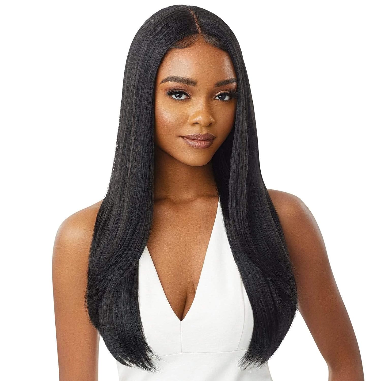 Outre Sleek Lay Part Synthetic Lace Front Wig - CHANELLE (GOLDEN PEACH)