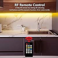 Vista 4 de DAYBETTER Kit de iluminación para debajo del gabinete, 6 luces de 20 pulgadas, 2700K-6500K tira de luces LED blancas sintonizables con control