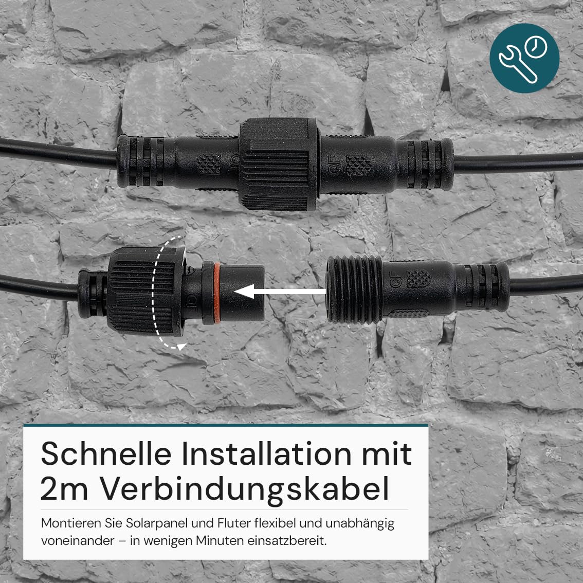 LUXULA Solarstrahler für außen 20W 2 Stück, Solar Strahler Garten mit Fernbedienung, Außenstrahler Solar mit Solarpanel, 6500K, IP65, 2750lm, Solarlampe für außen, Garten, Hof, Einfahrt, Balkon