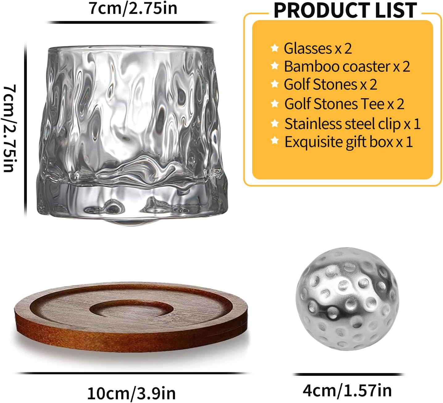 Whiskey Golf Stones Gifts Set Accessories for Men -Valentines Day Gifts for Him-Birthday Gifts for Men - Image 5