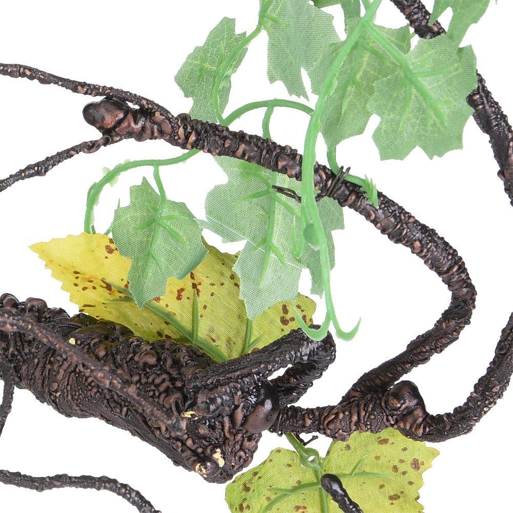 Reptiles Artificiales Vine Flexible Bend-A-Branch Jungle Vines Escalador Selva Forest Bend Rama Pet Terrario Jaula Hábitat Decoración(L)