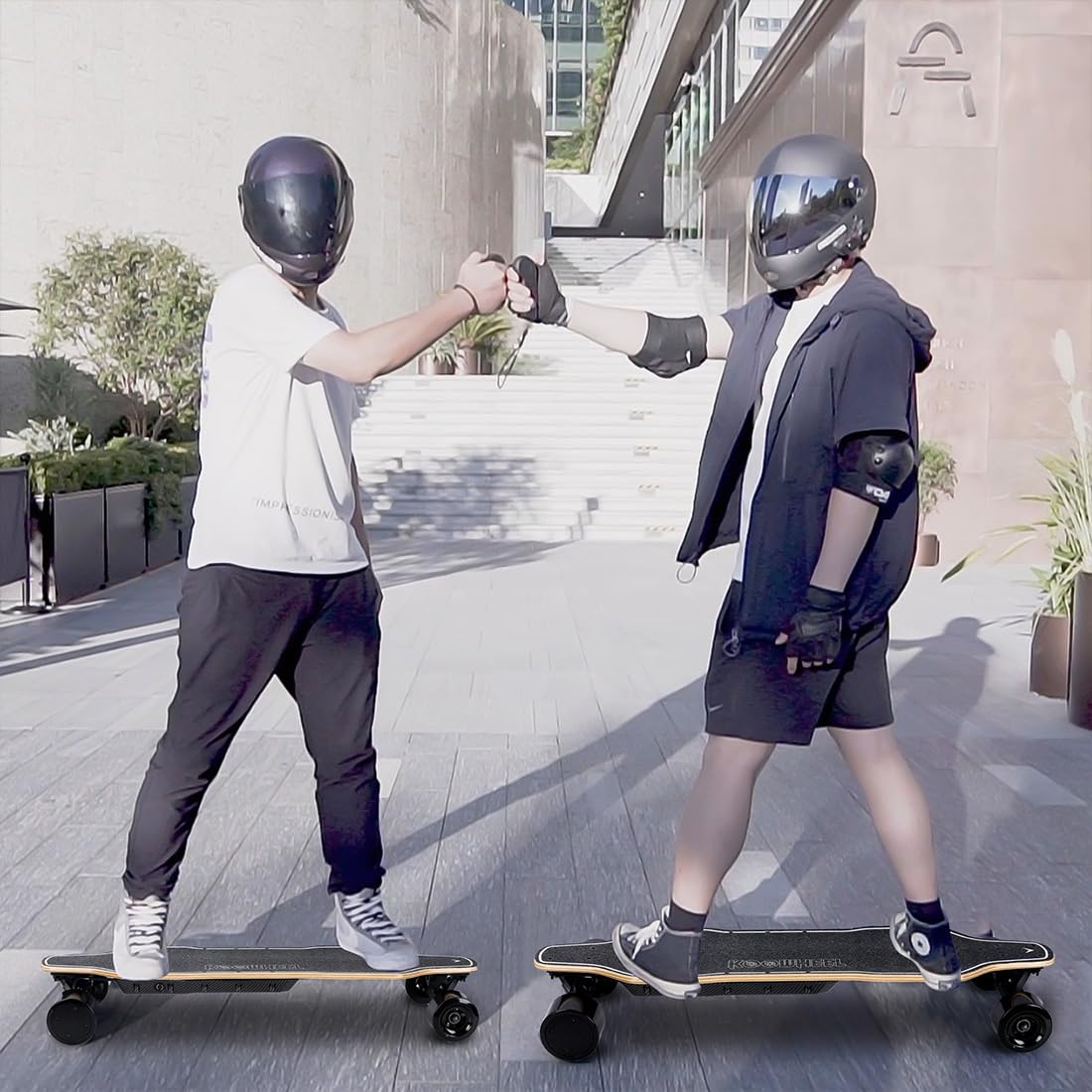 Skateboard elettrico 45 km/h, S4 2.4G Smart Pro Longboard con due motori a mozzo da 1000 W, portata di 30 km, impermeabile che assorbe gli urti, mezzi di trasporto e regalo