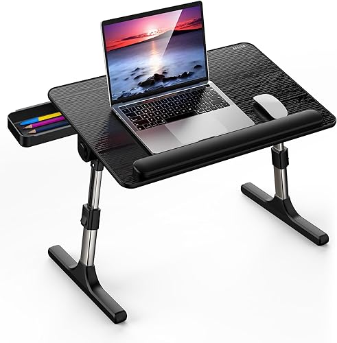 Miniatura 2 de Besign LT07 - Escritorio de regazo extragrande, mesa ajustable para laptop, escritorio portátil de pie para cama, bandeja de desayuno plegable para