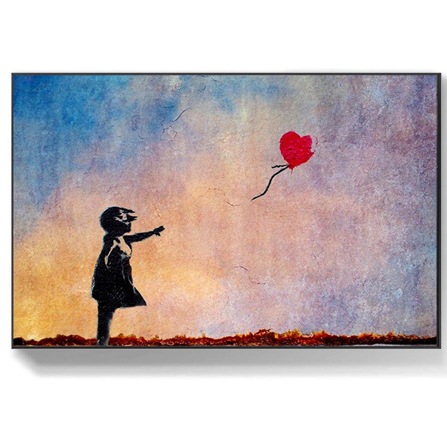DQTUYIOP Banksy Art Wall Prints 40x60cm Red Balloon Heart Banksys Graffiti Street Wall Art Posters Abstract Canvas Poster Inspirational Quotes Canvas for Living Room Bedroom Home Decor