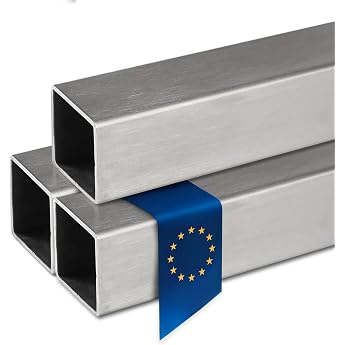 Stahl-Shop24 - Stainless Steel Square Tube 1.4301 V2A Hollow Profile Welded Polished Construction Tube for Construction Material Length 1000 mm Dimensions 15 x 15 x 1.5 mm